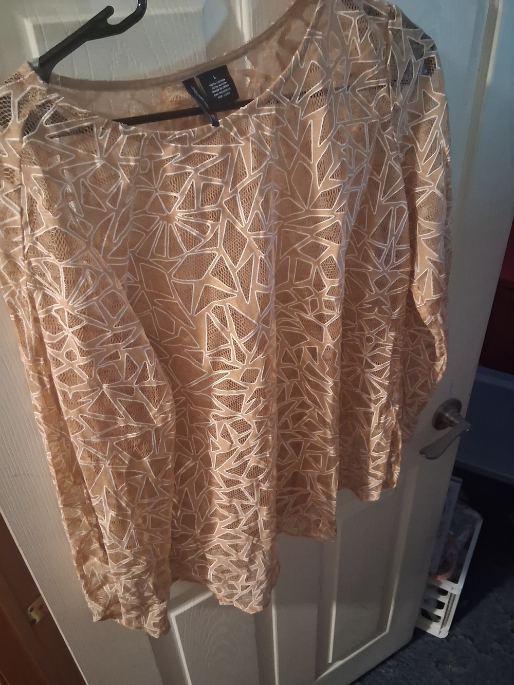 H&M Women's Beige Lace  Shirt